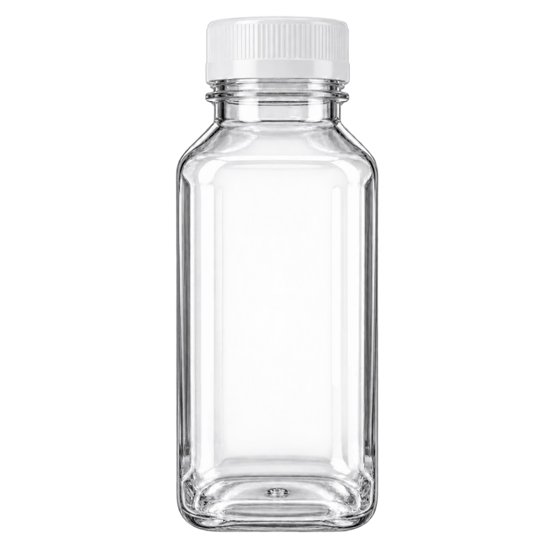 8 oz Square Juice Bottle With Cap