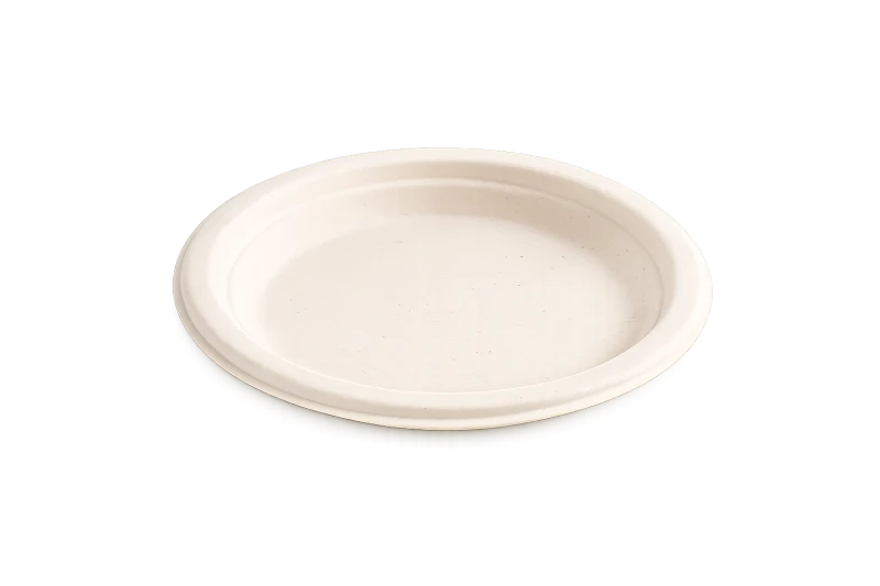 6 Inch Round Bagasse Plate